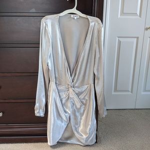 Silver Twist Front Dress